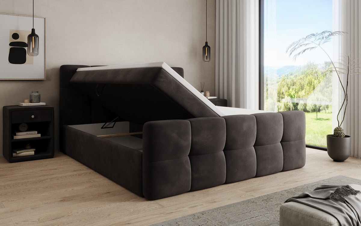 Boxspringbed Cozy Velvet met opbergruimte