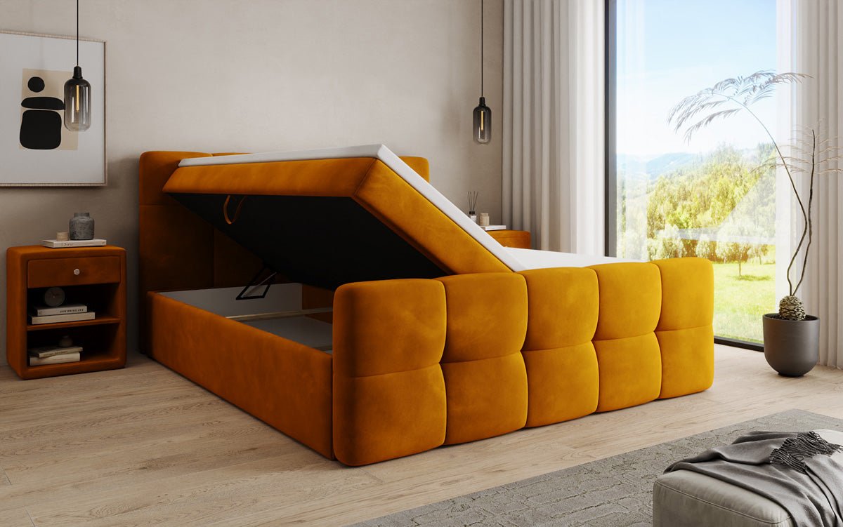 Boxspringbed Cozy Velvet met opbergruimte