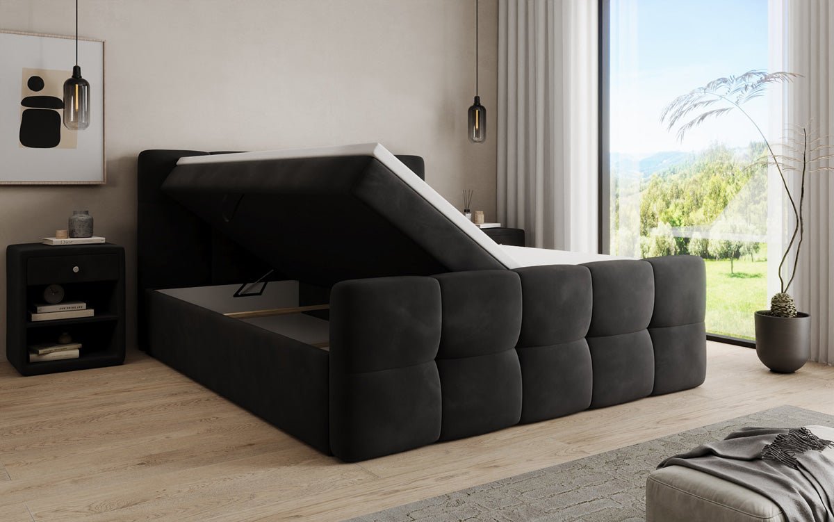 Boxspringbed Cozy Velvet met opbergruimte