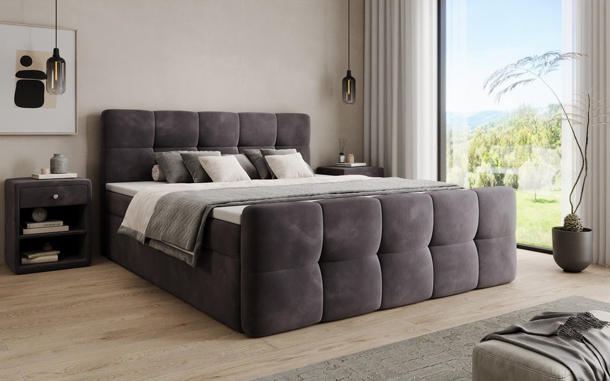 Boxspringbed Cozy Velvet met opbergruimte