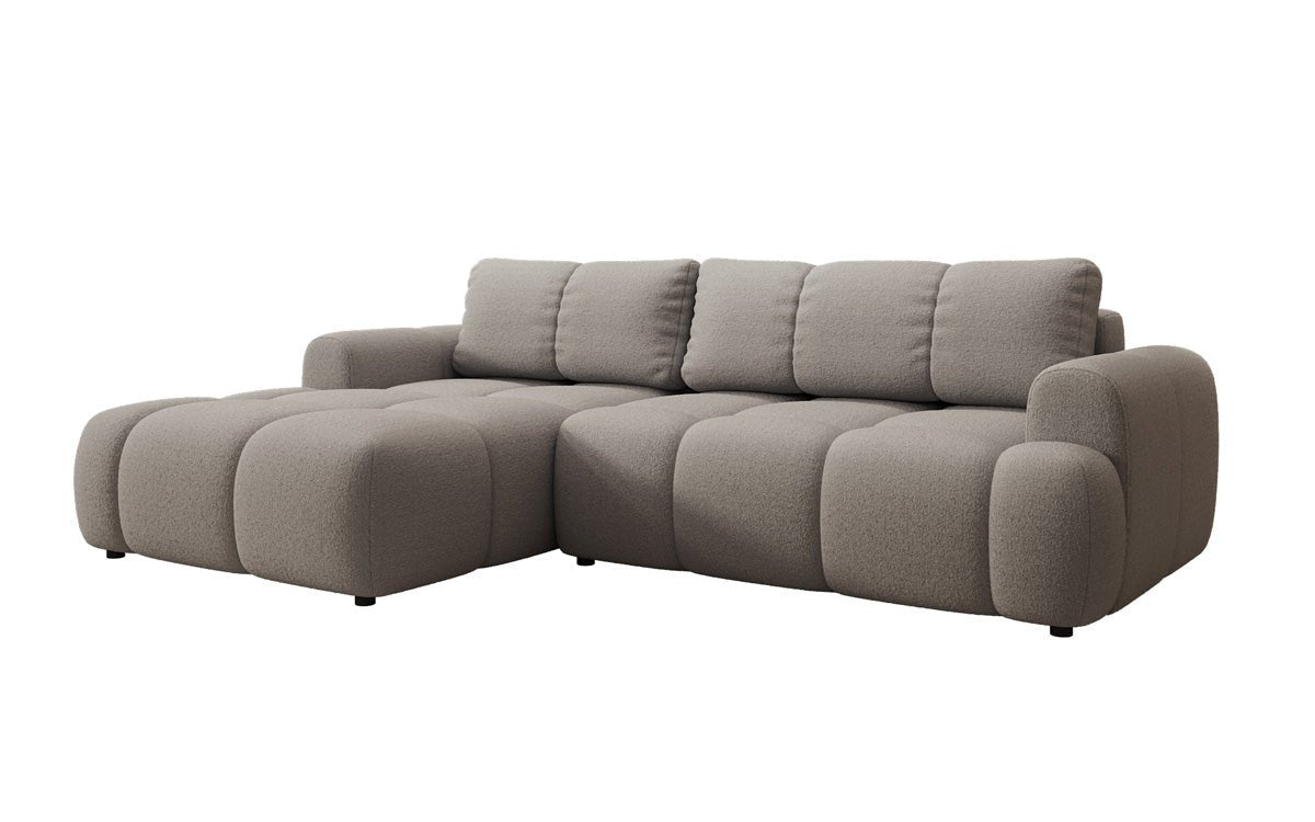 Designer Sofa Analfi L mit Schlaf- und Klappfunktion in Bouclé