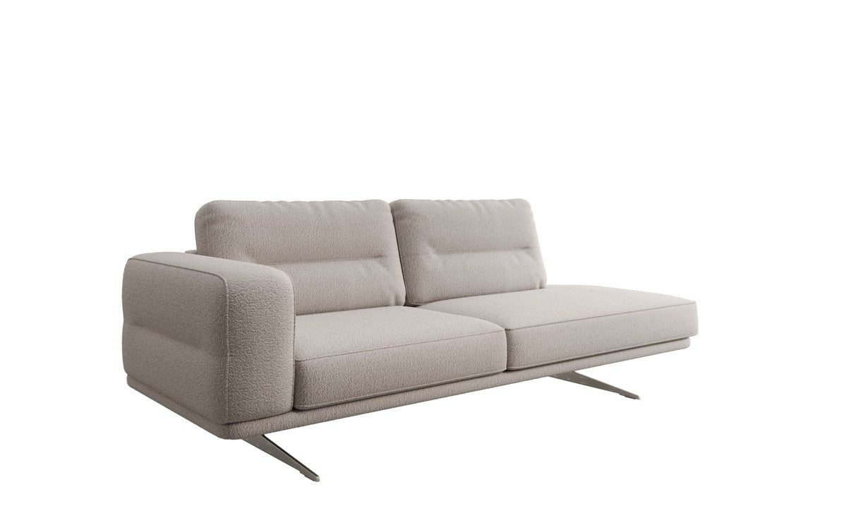 Canapé méridienne design Torino en Bouclé