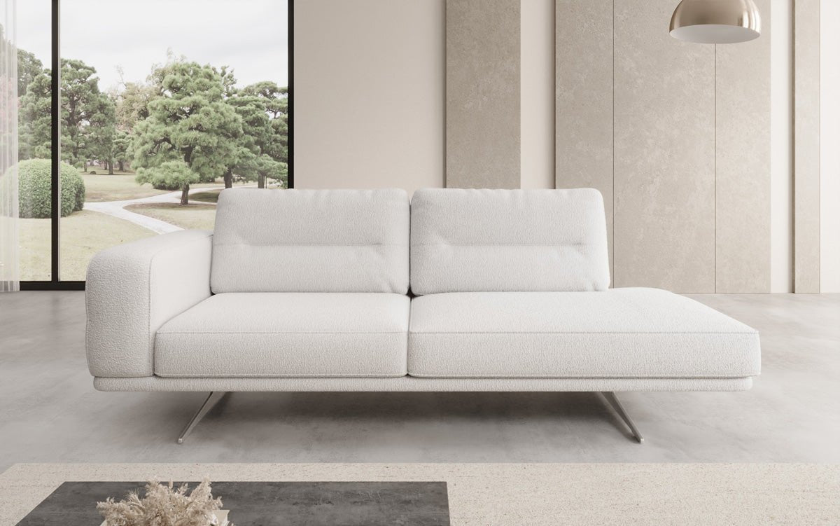 Canapé méridienne design Torino en Bouclé