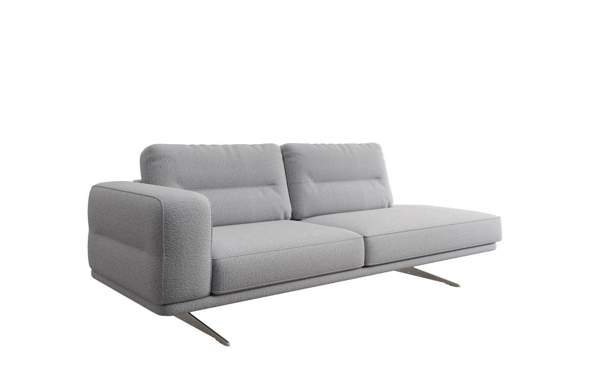 Canapé méridienne design Torino en Bouclé