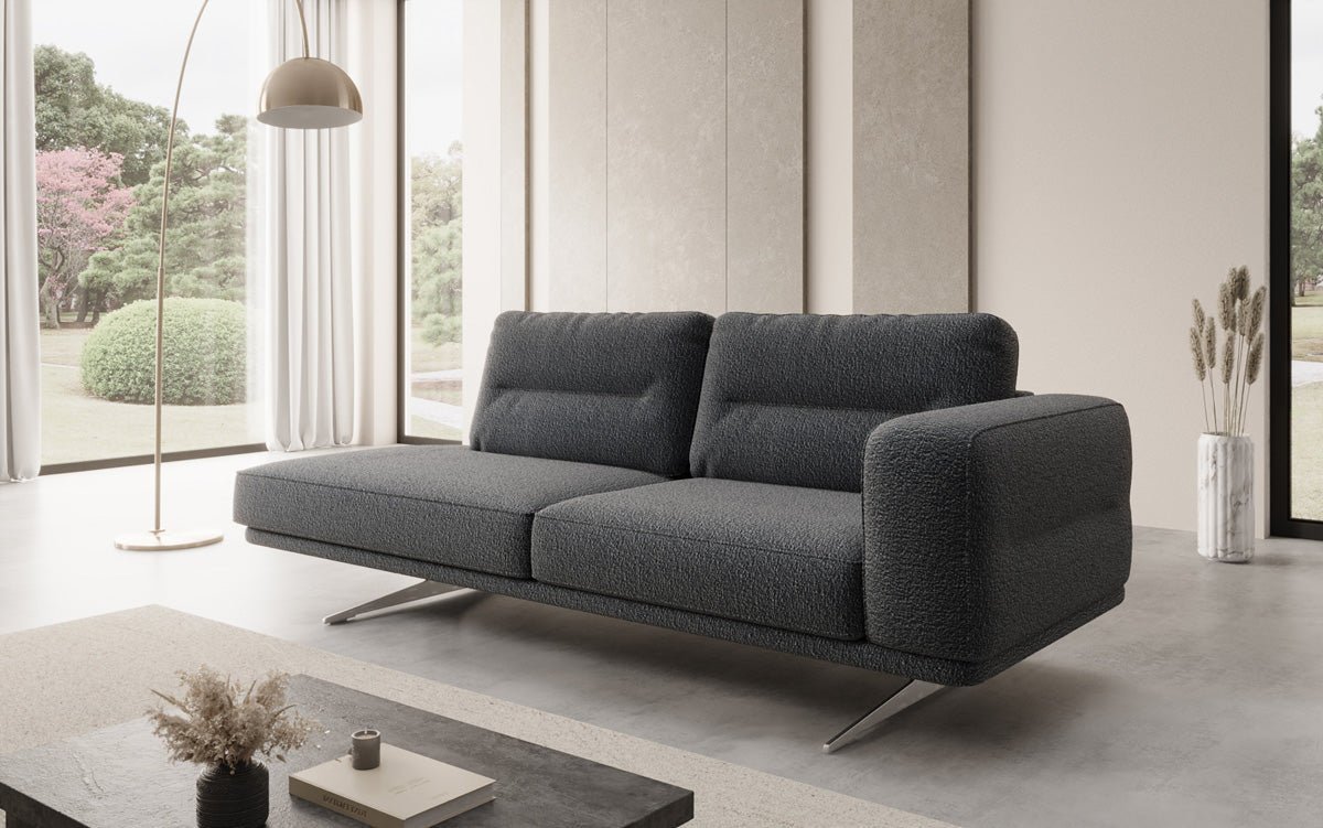 Canapé méridienne design Torino en Bouclé