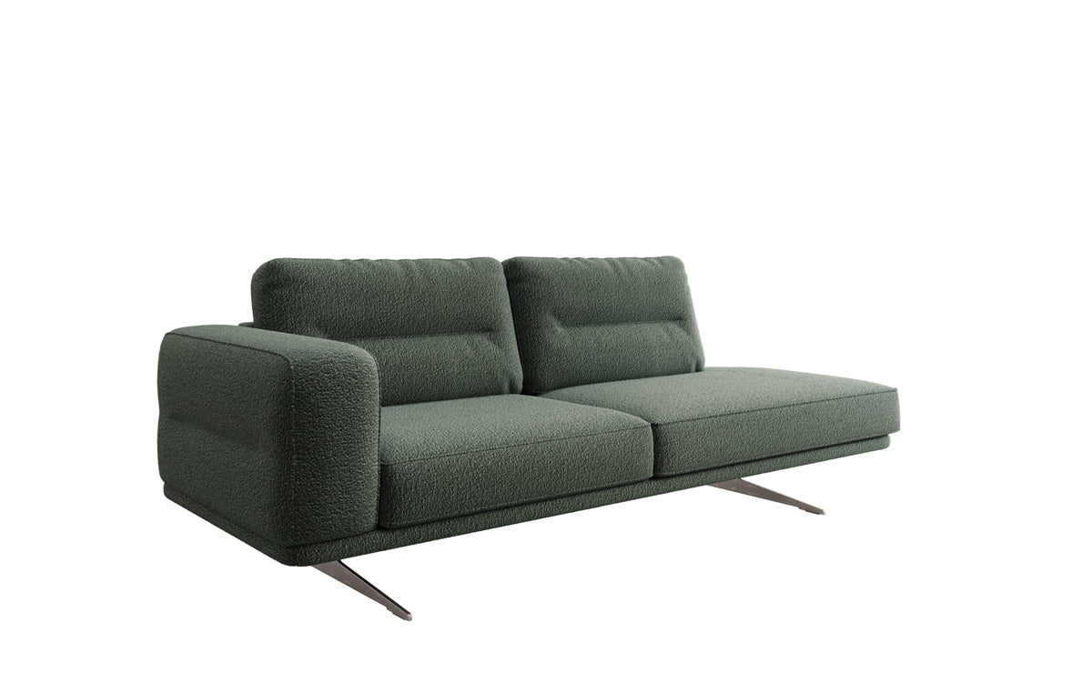 Canapé méridienne design Torino en Bouclé