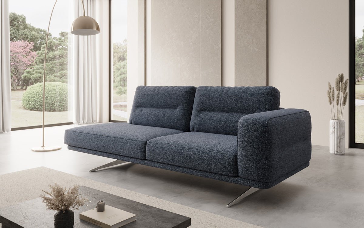 Canapé méridienne design Torino en Bouclé