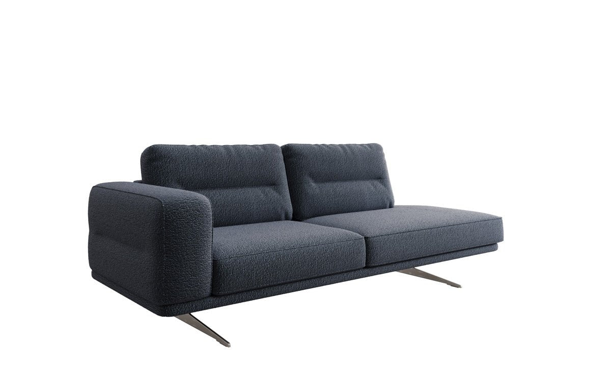 Canapé méridienne design Torino en Bouclé