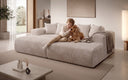 Design loungesofa Shelly in Ribstof