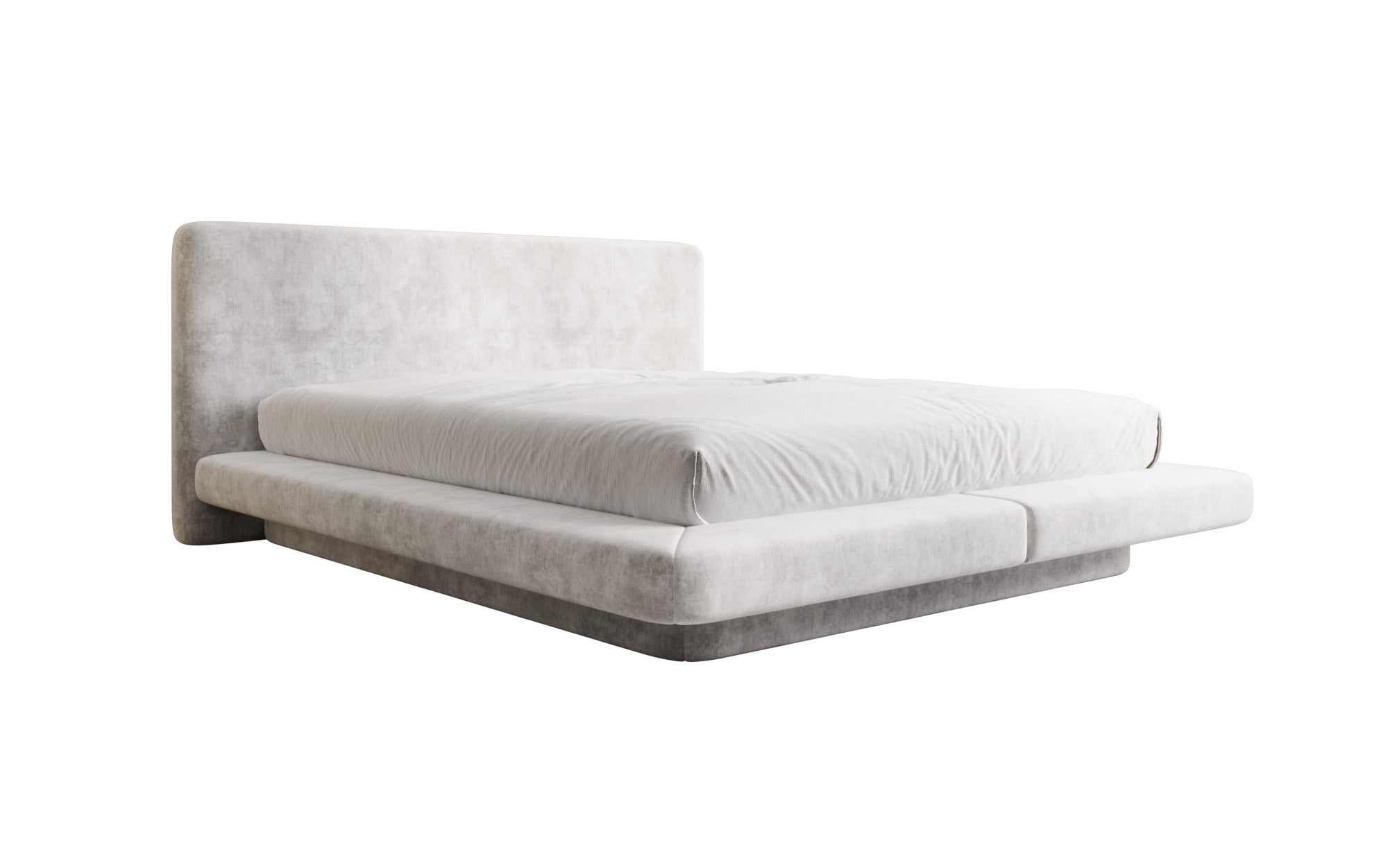 Designer gestoffeerd bed Yumi in Fluweel