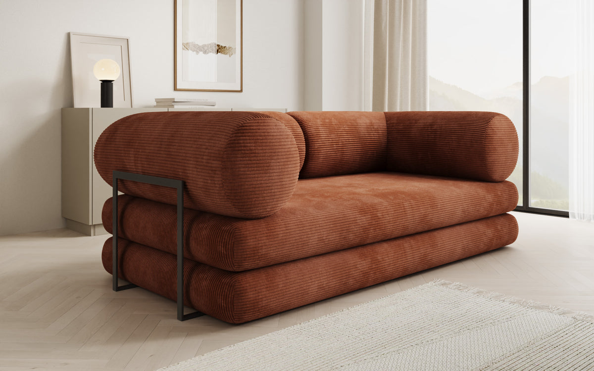 Designer Sofa Lazy Tube 3 Sitzer in Cord