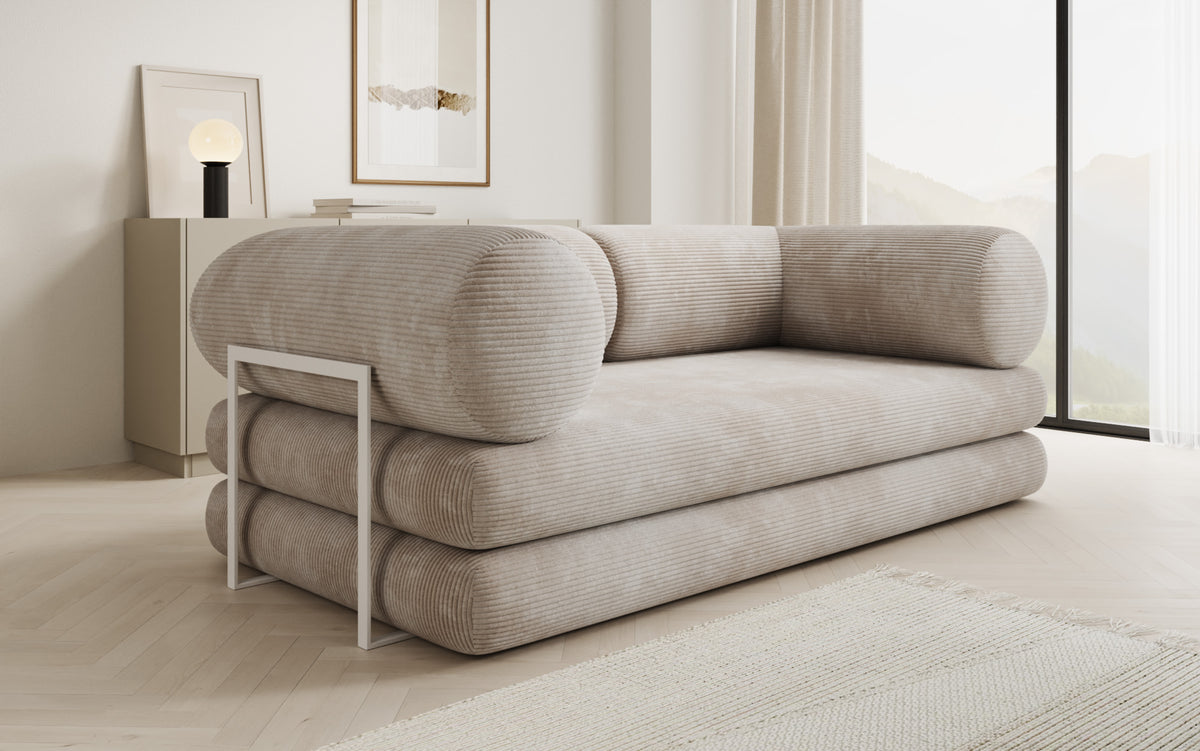 Designer Sofa Lazy Tube 3 Sitzer in Cord