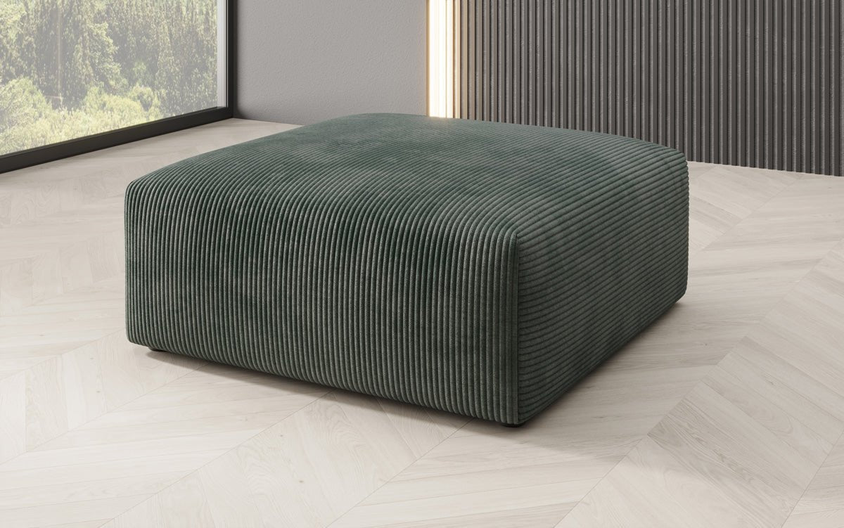 Beistellhocker 80 cm Snug uit Ribstof