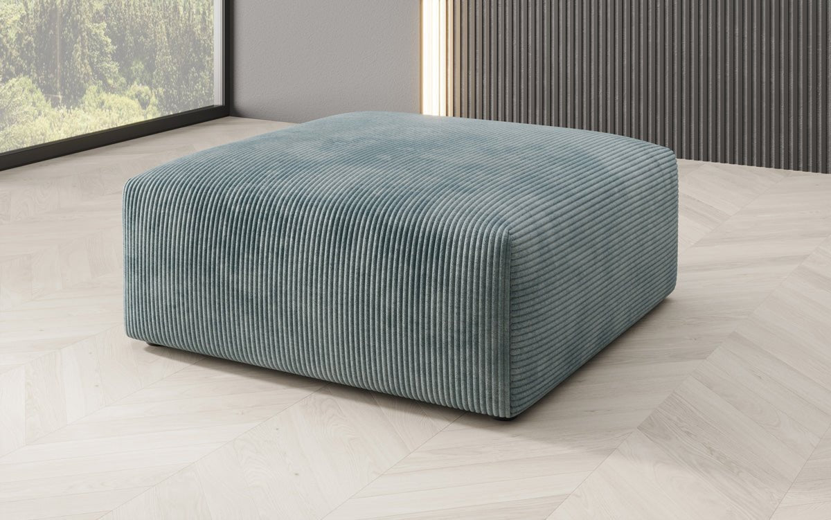 Beistellhocker 80 cm Snug uit Ribstof