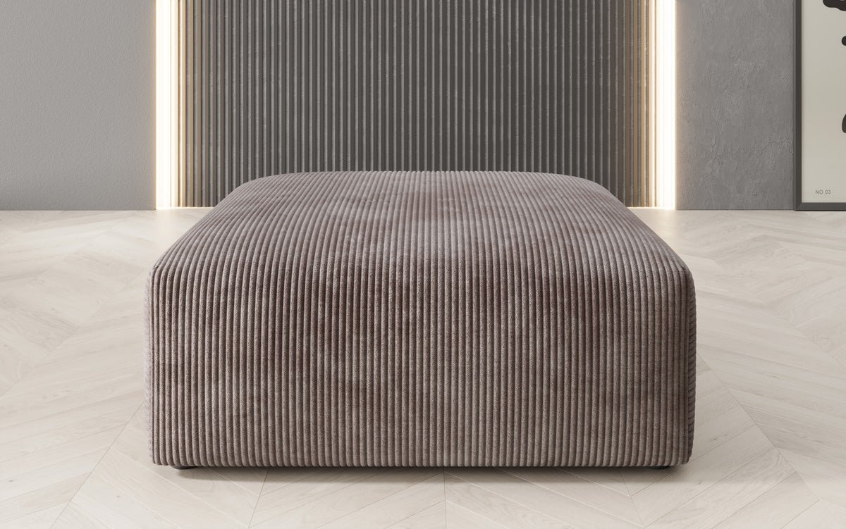 Beistellhocker 80 cm Snug uit Ribstof