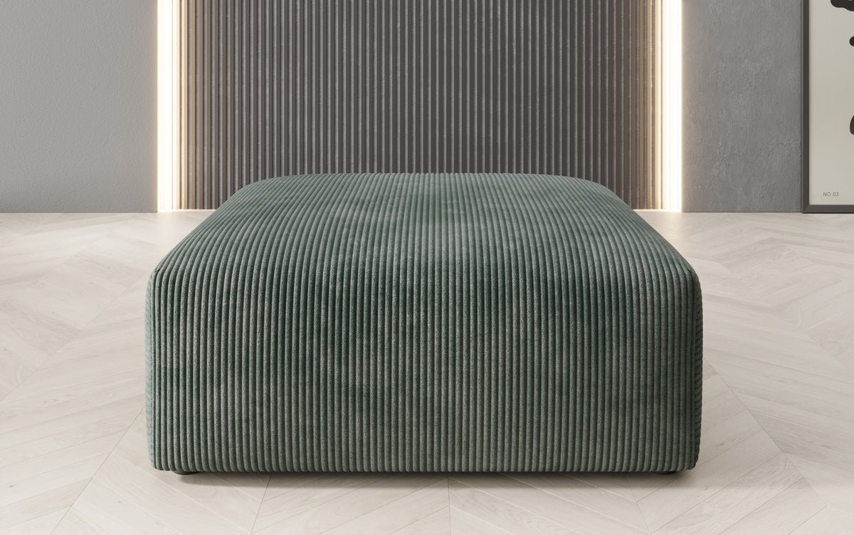 Beistellhocker 80 cm Snug uit Ribstof