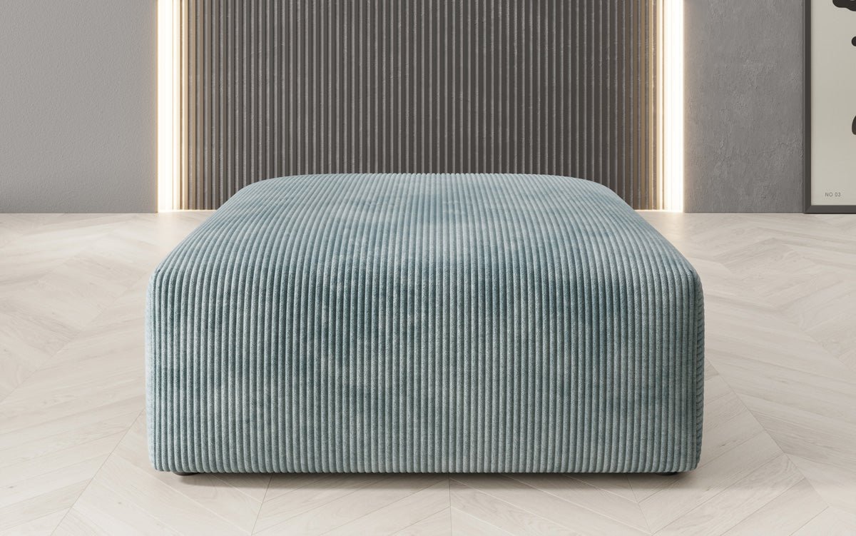 Beistellhocker 80 cm Snug uit Ribstof