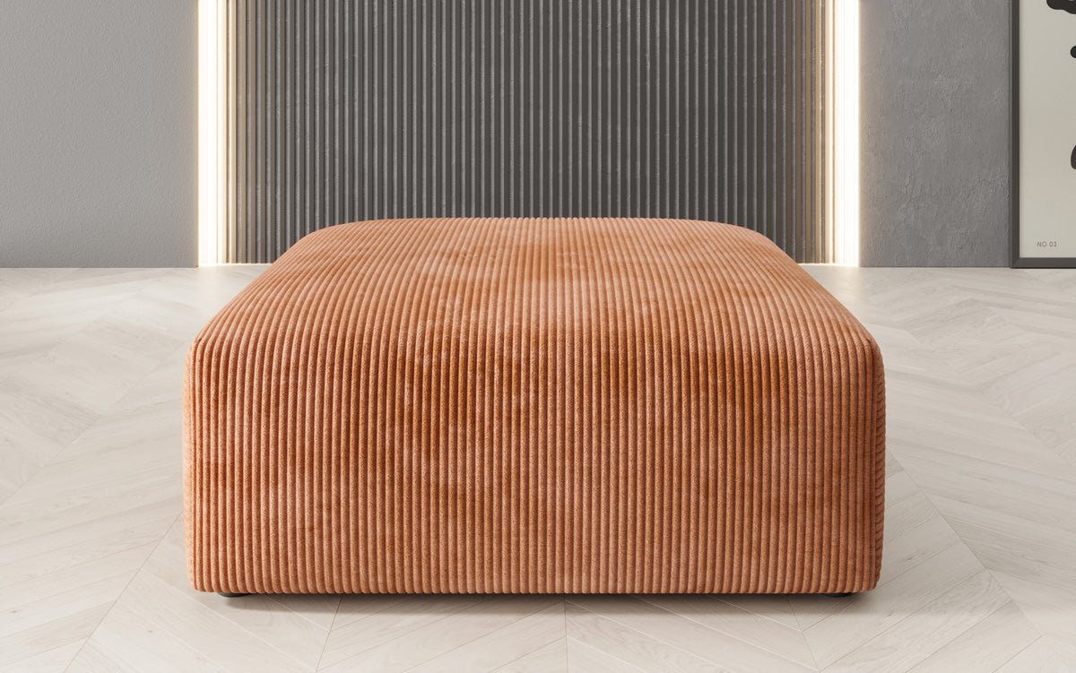Beistellhocker 80 cm Snug uit Ribstof