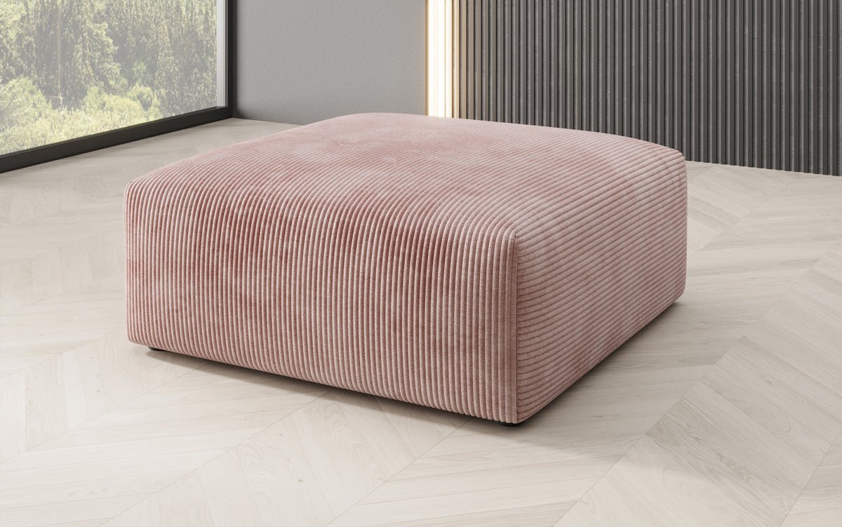 Beistellhocker 80 cm Snug uit Ribstof