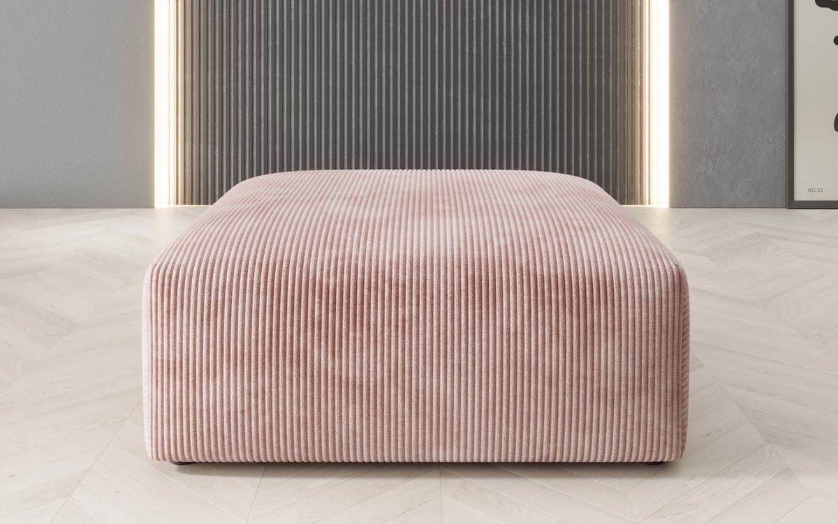 Beistellhocker 80 cm Snug uit Ribstof