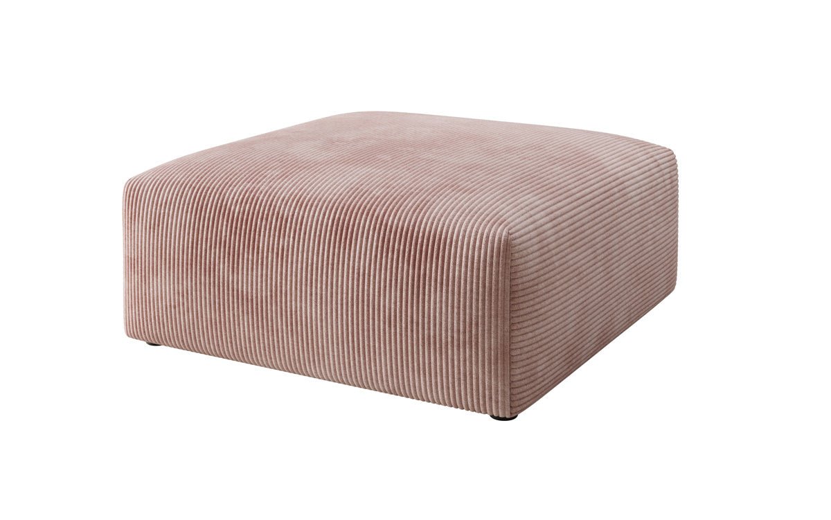 Beistellhocker 80 cm Snug uit Ribstof