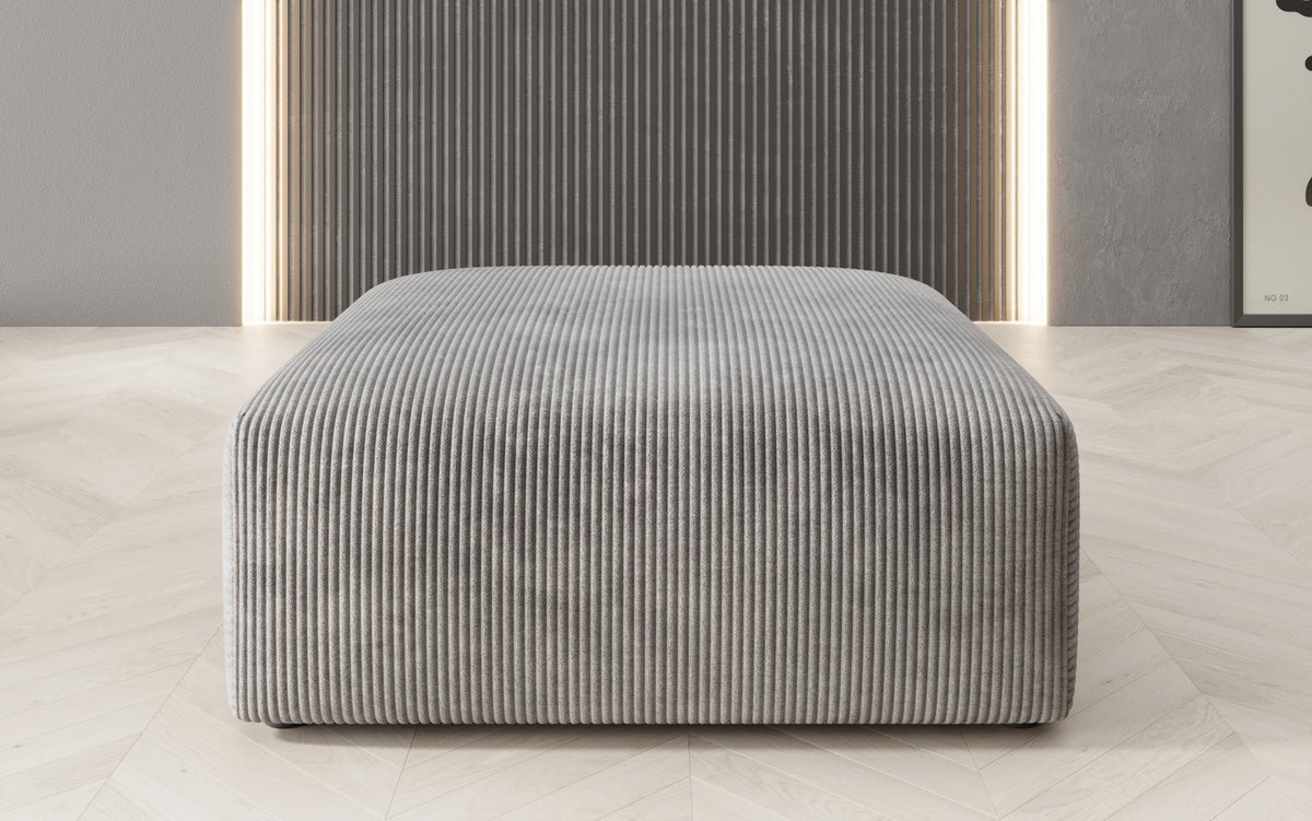 Beistellhocker 80 cm Snug uit Ribstof