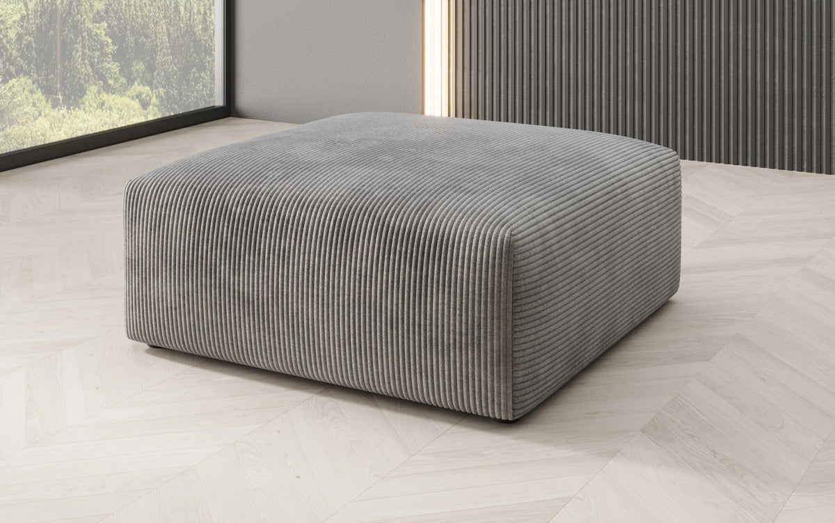 Beistellhocker 80 cm Snug uit Ribstof
