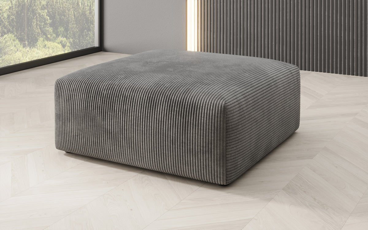 Beistellhocker 80 cm Snug uit Ribstof