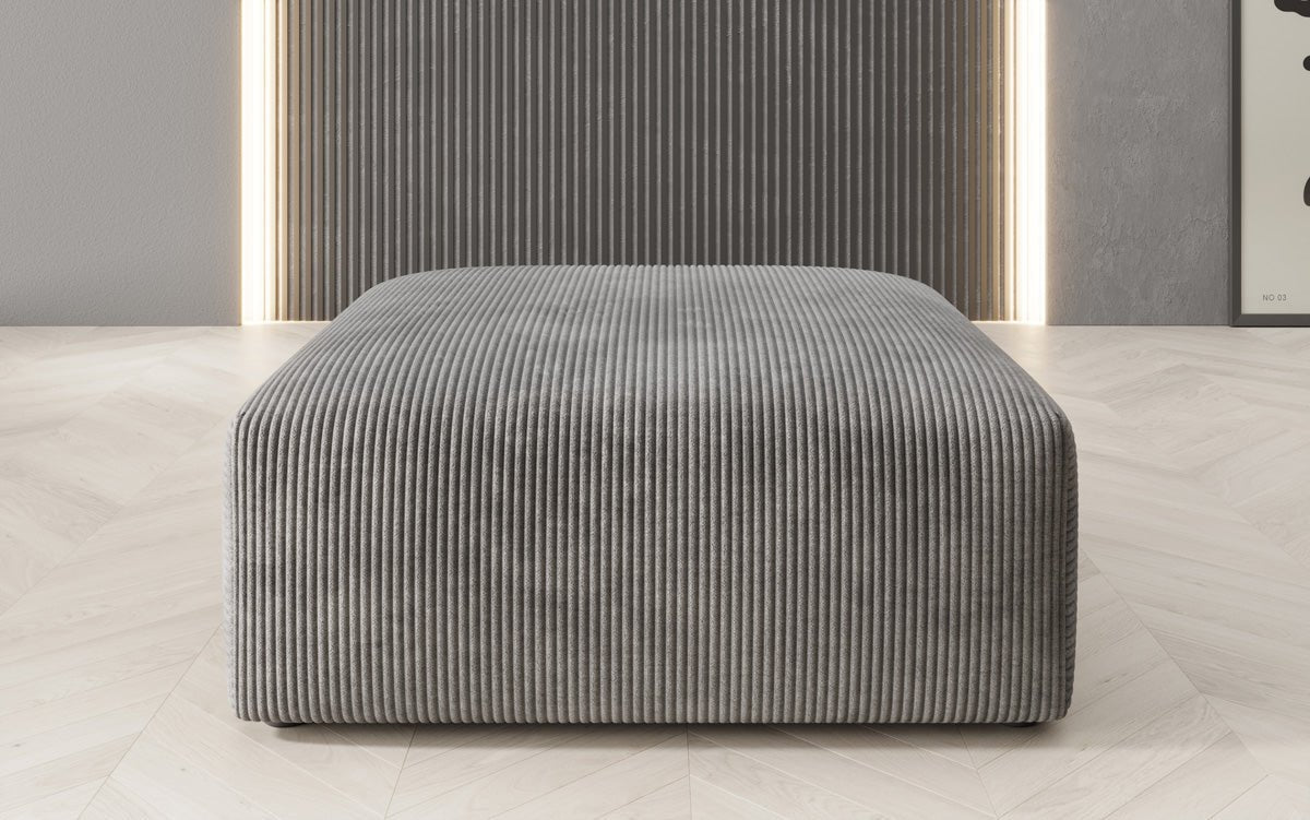 Beistellhocker 80 cm Snug uit Ribstof