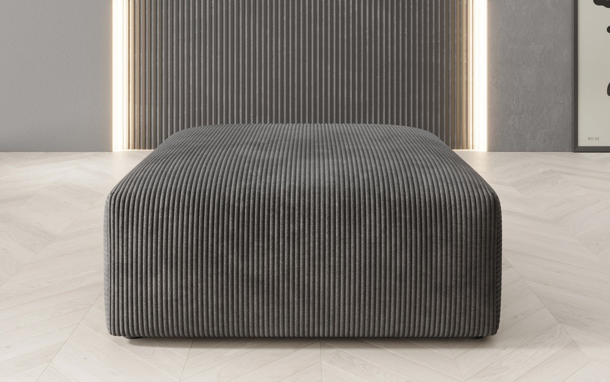 Beistellhocker 80 cm Snug uit Ribstof