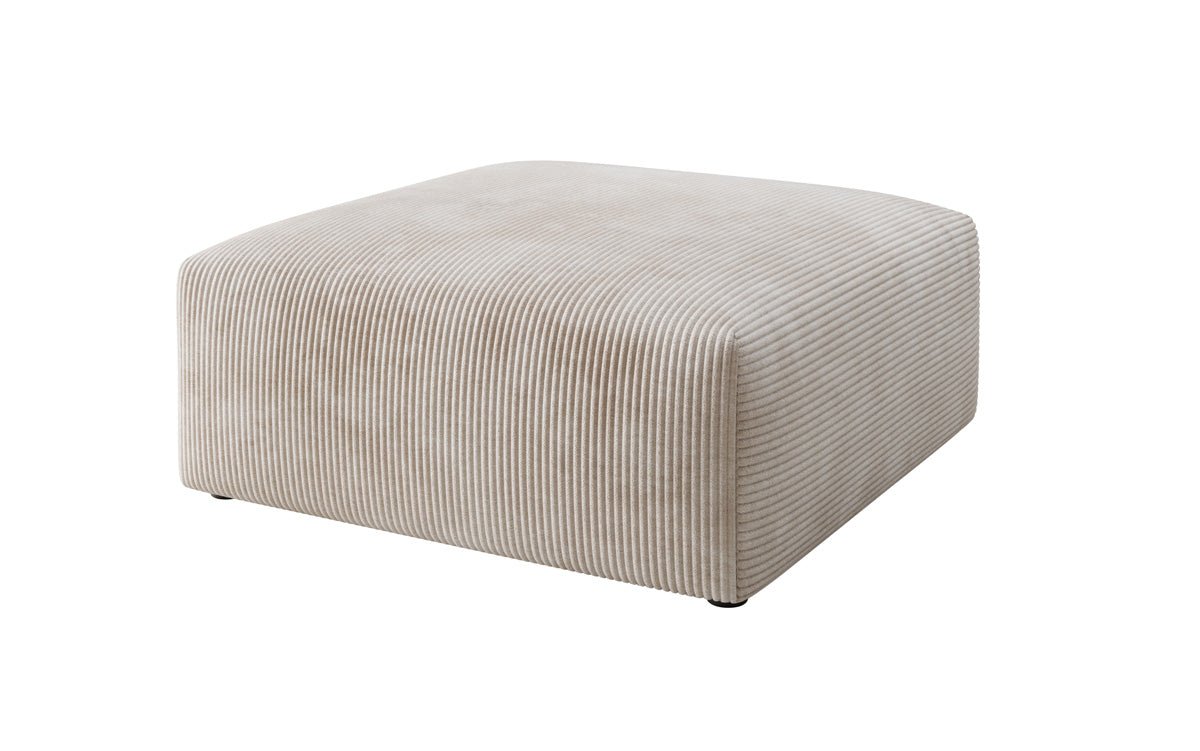Beistellhocker 80 cm Snug uit Ribstof
