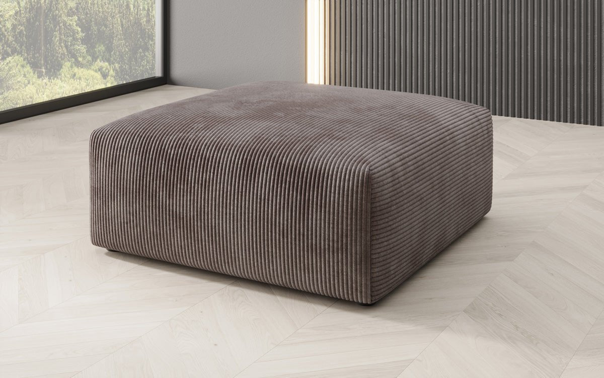 Beistellhocker 80 cm Snug uit Ribstof