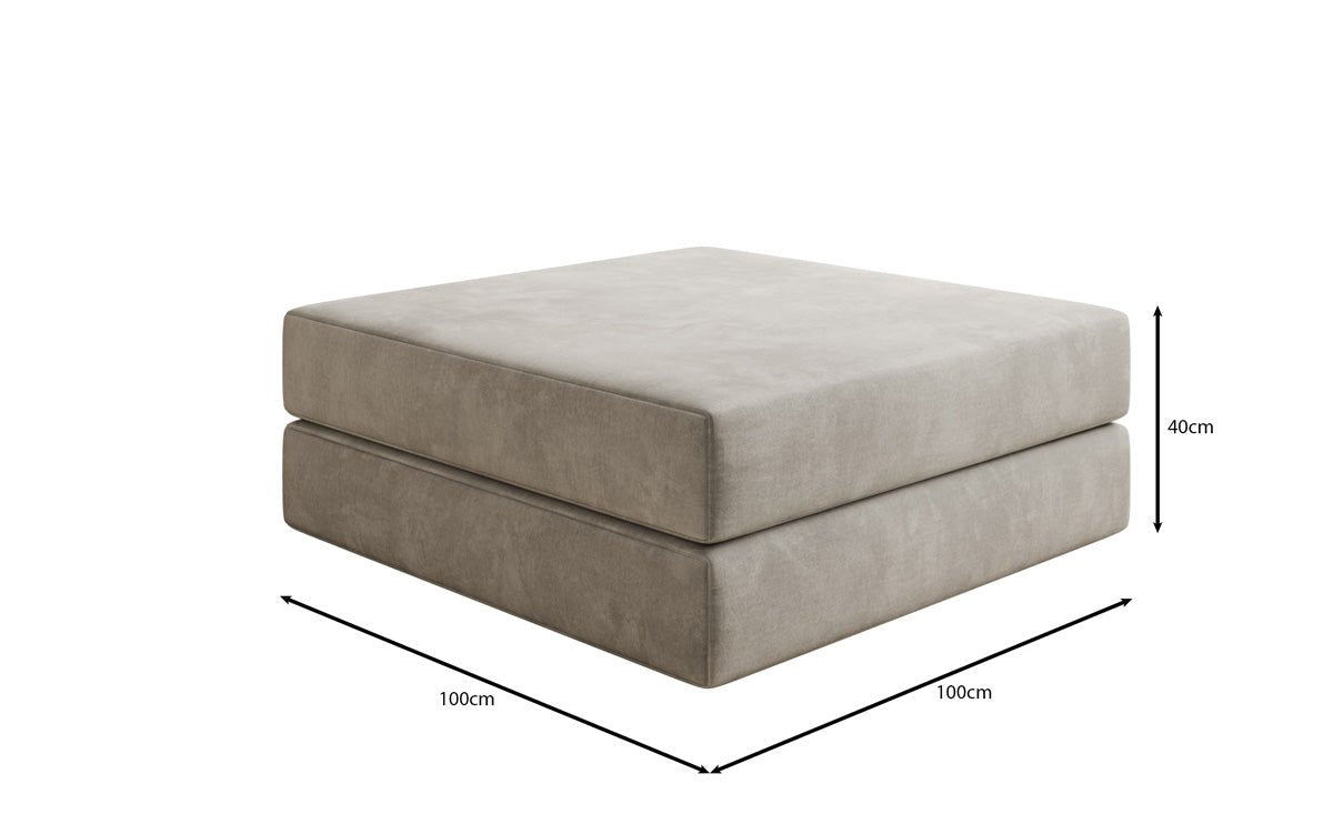 Beistellhocker Lazy in Fluweel