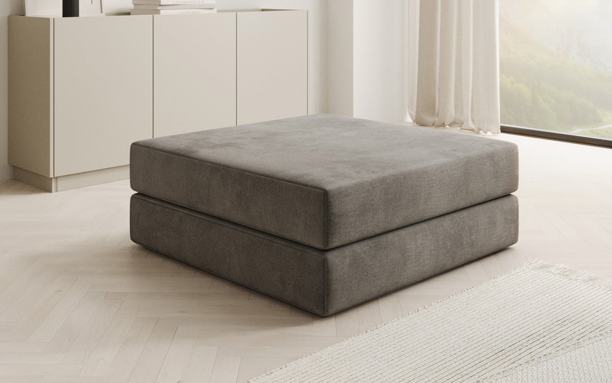 Beistellhocker Lazy in Fluweel