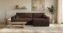 Designer Ecksofa Noma mit Schlaf- und Klappfunktion in Cord