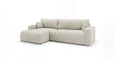 Designer Ecksofa Noma mit Schlaf- und Klappfunktion in Cord