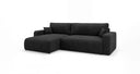 Designer Ecksofa Noma mit Schlaf- und Klappfunktion in Cord