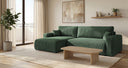 Designer Ecksofa Noma mit Schlaf- und Klappfunktion in Cord