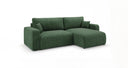 Designer Ecksofa Noma mit Schlaf- und Klappfunktion in Cord