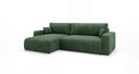Designer Ecksofa Noma mit Schlaf- und Klappfunktion in Cord