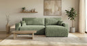 Designer Ecksofa Noma mit Schlaf- und Klappfunktion in Cord