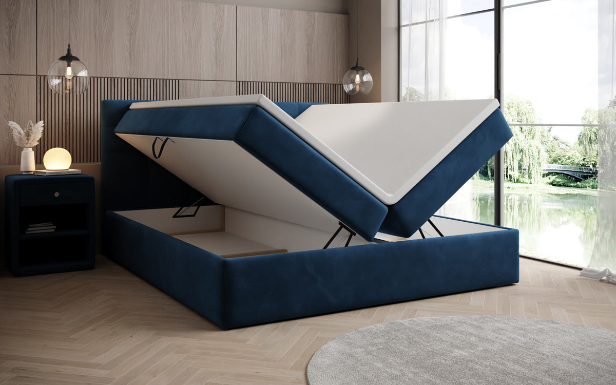 Boxspringbett Lux Samt mit Stauraum