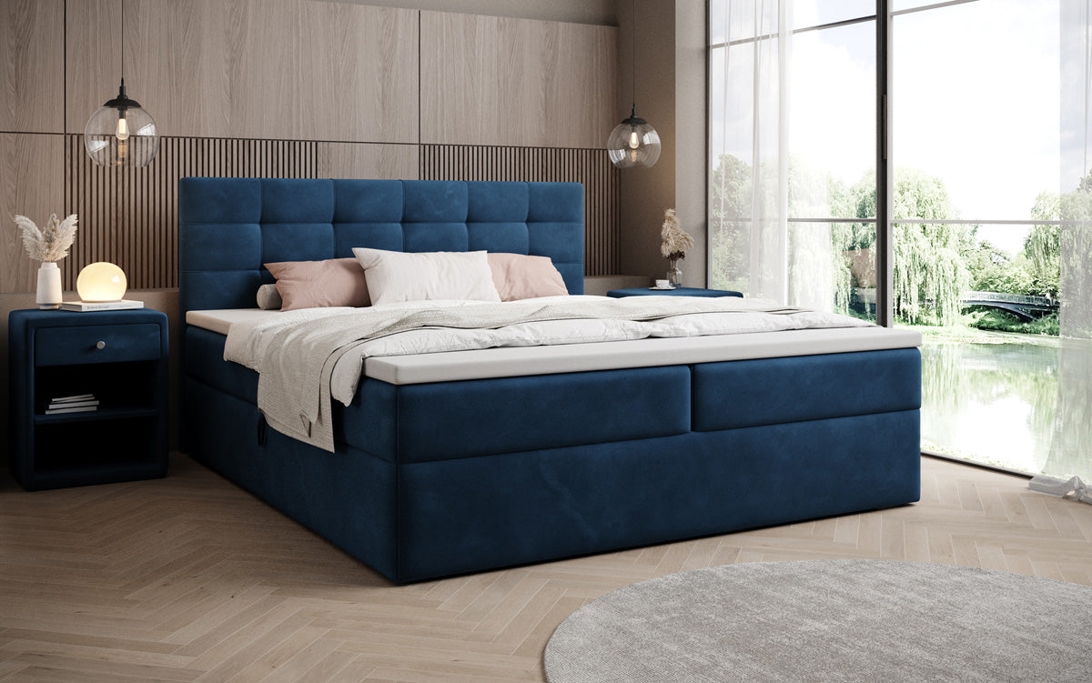 Boxspringbett Lux Samt mit Stauraum
