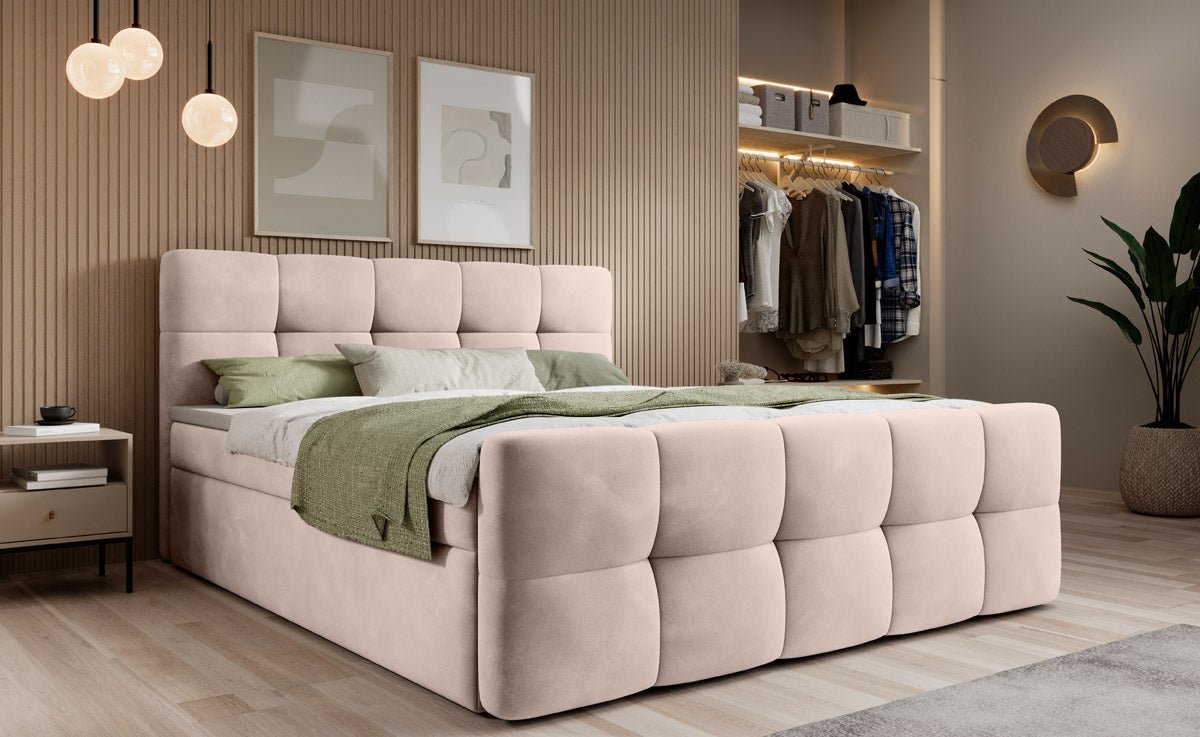 Boxspringbed Cozy Velvet met opbergruimte