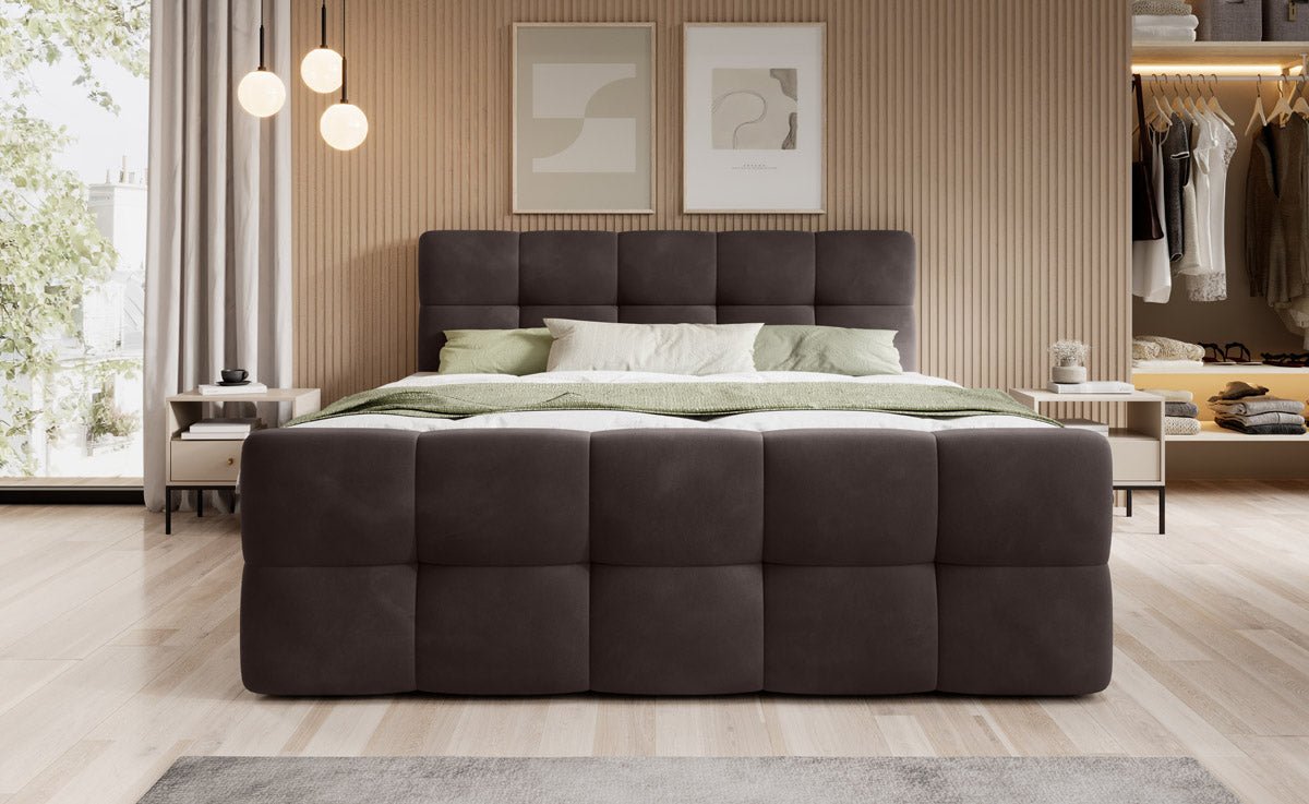 Boxspringbed Cozy Velvet met opbergruimte