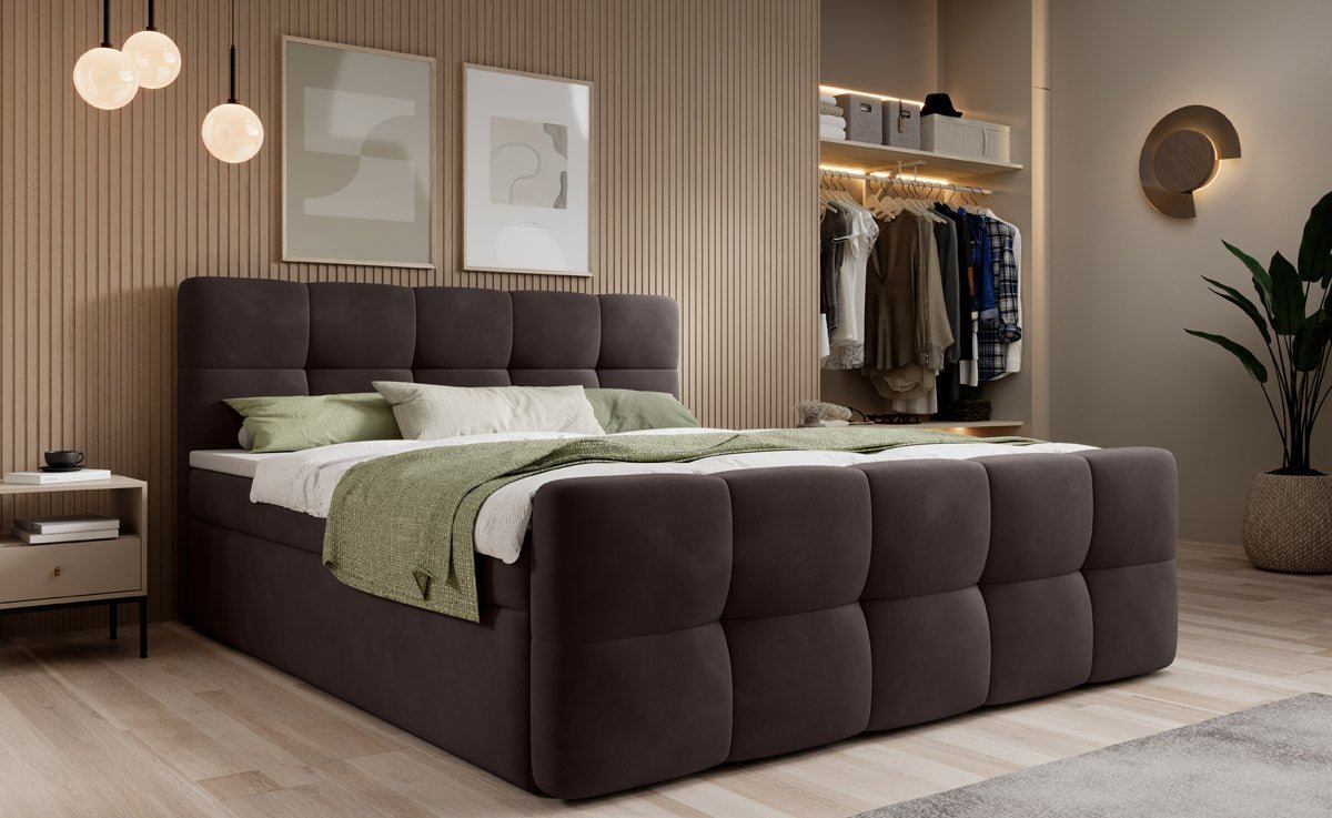 Boxspringbed Cozy Velvet met opbergruimte