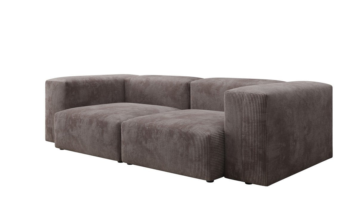 Designer 2-zits bank Snug in Ribstof