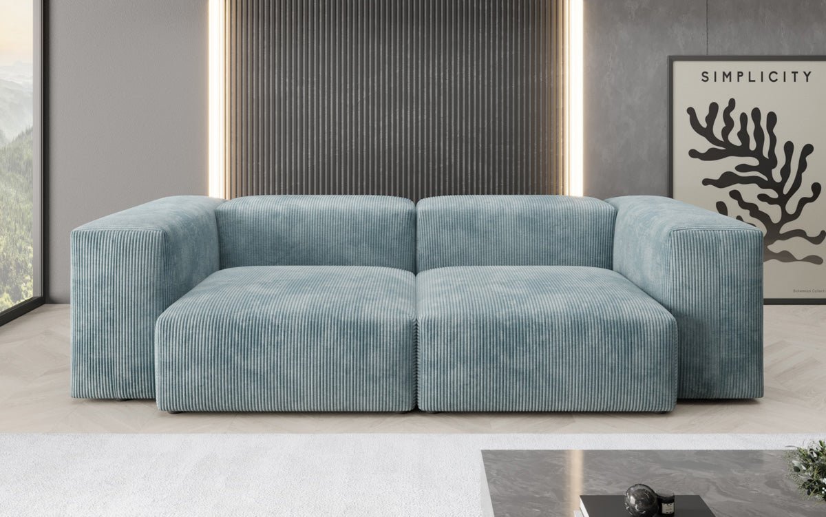 Designer 2-zits bank Snug in Ribstof