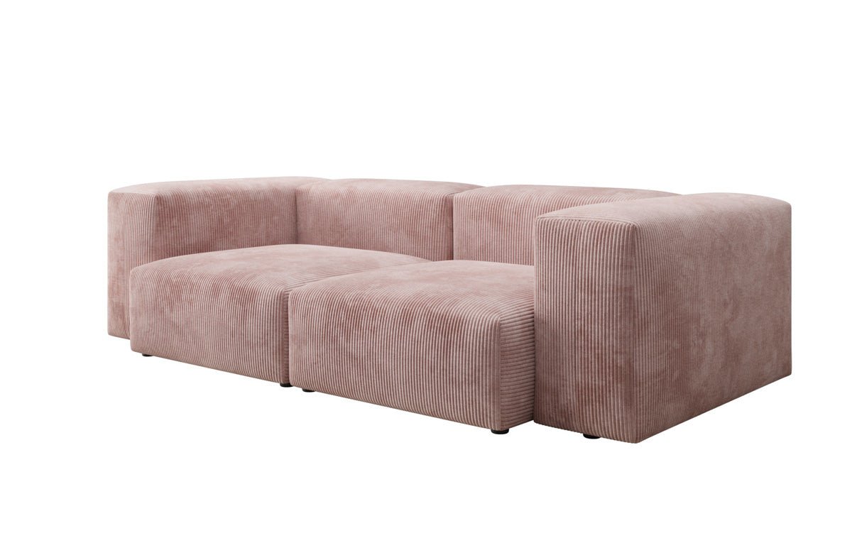 Designer 2-zits bank Snug in Ribstof