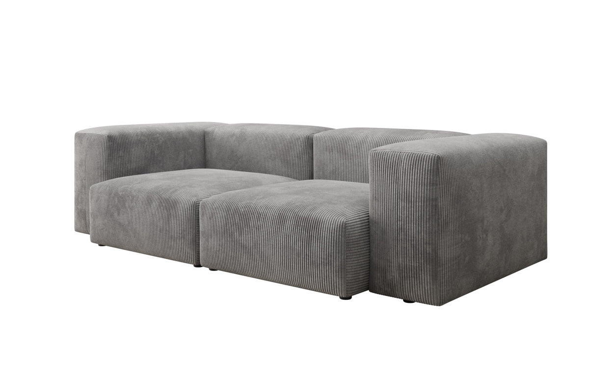 Designer 2-zits bank Snug in Ribstof
